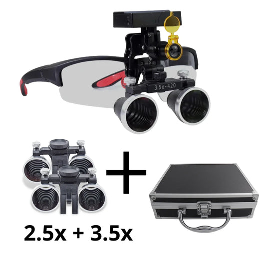 X1 Pro Loupe Complete Set – 2.5x + 3.5x Lenses + Metal Case