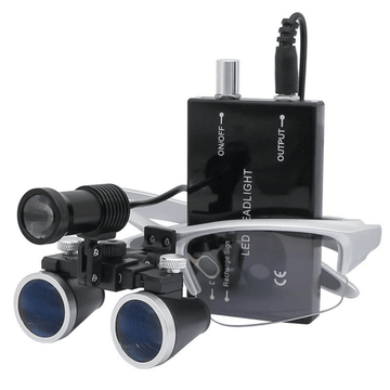 Loupe X1 - Lentilles 2,5x ou 3,5x et Lampe Frontale de 5 Watts